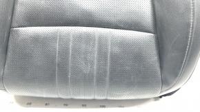 Honda Accord 18-22 driver's seat cushion upholstery, black leather, heated, ventilated, perforated, worn