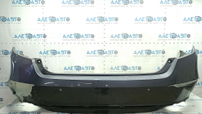 Bare rear bumper for Honda Accord 18-22 with parking sensors, graphite, dented, tears, cracks, broken fasteners