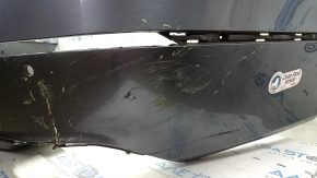 Bare rear bumper for Honda Accord 18-22 with parking sensors, graphite, dented, tears, cracks, broken fasteners