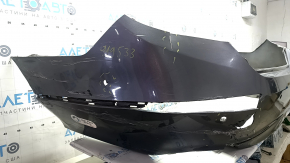Bare rear bumper for Honda Accord 18-22 with parking sensors, graphite, dented, tears, cracks, broken fasteners