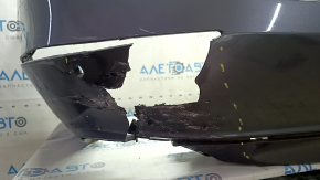 Bare rear bumper for Honda Accord 18-22 with parking sensors, graphite, dented, tears, cracks, broken fasteners