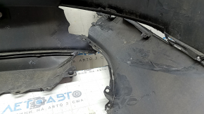 Bare rear bumper for Honda Accord 18-22 with parking sensors, graphite, dented, tears, cracks, broken fasteners