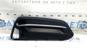 Right bumper grille for a Honda Accord 2018-20 hybrid, with fog lights, gloss black, chrome, and chips