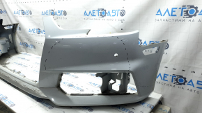 Bare front bumper for an Audi A4 B9 17-19 S-Line without washers, for 4 parking sensors, without a tow hook plug, graphite, broken fasteners, cracks, scratches