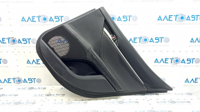 Door trim panel rear right Toyota Camry v70 18-18 black leather with black plastic insert, leather armrest