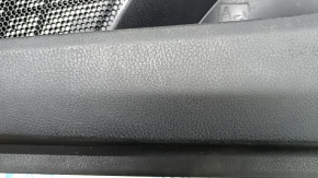Door trim, front right, Toyota Camry v70 18-18, black leather with black plastic insert, leather armrest, chrome molding, with handle, scratches, worn