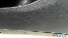 Door trim, front right, Toyota Camry v70 18-18, black leather with black plastic insert, leather armrest, chrome molding, with handle, scratches, worn