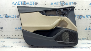 Door trim panel front left Audi A4 B9 17-19 black, beige armrest, torn