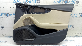 Front right door panel for Audi A4 B9 17-19, black, beige leather armrest, beige leather insert, Bang & Olufsen, scratches, needs cleaning
