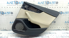 Door trim panel, rear right, Audi A4 B9 17-19, black, beige leather armrest, beige leather insert, Bang & Olufsen, for cleaning