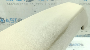 Right side bolster for the 2nd row of seats, Audi A4 B9 17-19, beige leather, ready to clean