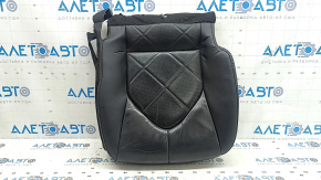 Toyota Camry v70 18-18 passenger seat back upholstery, black leather, perforation, brown stripe, heated, scratches