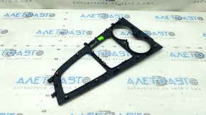 Black center console trim with cup holders for the Audi A4 B9 17-19