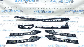 Set of interior trim panels for Audi A4 B9 17-19, wood grain, quattro, scratches