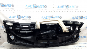 Audi A4 B9 17-20 front dashboard with airbag, dark gray with beige
