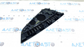 The front panel center trim for the Audi A4 B9 17-20 speakers is gray, with a mesh, the fasteners are broken.