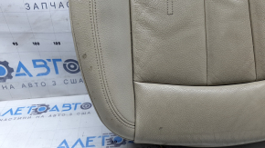 Driver's seat cushion upholstery for Audi A4 B9 17-19, beige leather, heated, worn, needs dry cleaning, cracked leather