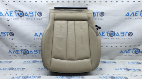 Driver's seat lower trim for Audi A4 B9 17-19, beige leather, heated, worn, needs dry cleaning, cracked leather