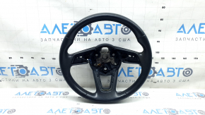 Bare steering wheel Audi A4 B9 17-19 leather, gray, scratches, no buttons, no paddle shifters, no overlay