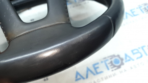 Bare steering wheel Audi A4 B9 17-19 leather, gray, scratches, no buttons, no paddle shifters, no overlay