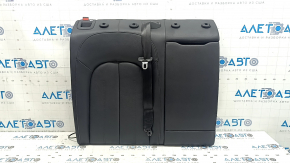 Right rear seat backrest for Audi A6 C7 12-18, black leather with perforation, with seat belt, with hatch, scratches