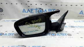 Left side mirror assembly for BMW 3 G20 19-26, 5-pin, turn signal, heated, auto-dimming, BSM, Shadow-Line, white