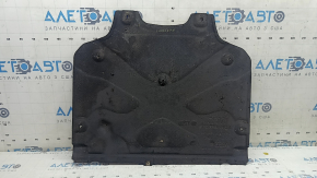 The rear engine guard of the Audi A4 B9 17-25 is worn and torn.