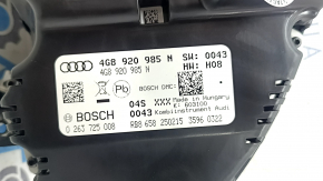 Audi A6 C7 16-18 instrument cluster without night vision and headlight projection, 143k, air leaks along the edge, scratches