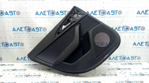 Door trim panel rear left Audi A6 C7 12-18 black leather, insert and armrest black leather, with handle