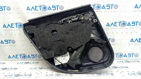 Door trim panel, rear right, Audi A6 C7 12-18, black leather, insert and armrest, black leather, with handle
