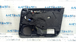 Door trim panel front left Audi A6 C7 12-18 black leather, insert and armrest black leather, with handle