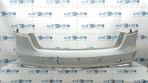 Bare rear bumper for Audi A6 C7 16-18, S-line restyling, with parking sensors, no cap, graphite, scratches, sand, scuffs