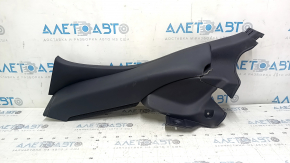 Lower left rear pillar trim for Lexus RX350 16-22 black, 2 pieces, scratches, dented leather