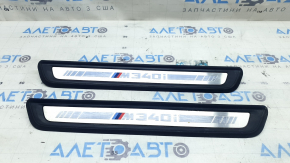 Front left outer door sill trim for BMW 3 G20 20-22, chrome, M340i lettering