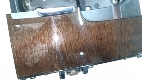 Volvo XC90 16-23 Chrome Center Console Pocket with Birch Wood Trim, Scratched