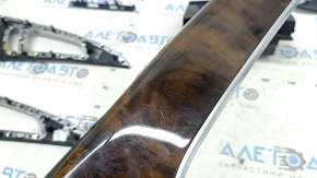 Set of interior trim panels in wood grain for Audi A6 C7 12-18, birch wood grain, driver's memory, "quattro", scratches, broken mount, dent