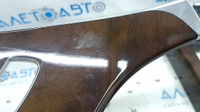 Set of interior trim panels in wood grain for Audi A6 C7 12-18, birch wood grain, driver's memory, "quattro", scratches, broken mount, dent