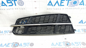 Front bumper grille left Audi A6 C7 16-16 chrome molding