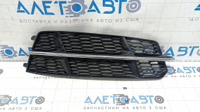 Right front bumper grille for Audi A6 C7 16-16 chrome molding