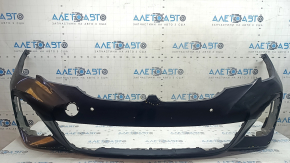 Bare front bumper for BMW 3 G20 19-22 with parking sensors without PMA, M Sport, black, scratches, sand, scuffs, painted, peeling varnish