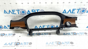 Lincoln Corsair 20-22 instrument cluster trim panel, wood grain, gloss black, broken fasteners