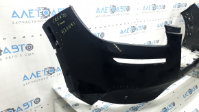 Bare front bumper for a Lincoln Corsair 20-22, without a tow hook, for automatic parking, for 6 parking sensors, black, worn, paint peeling, non-factory holes