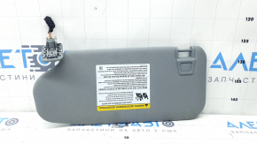 Right visor for Lincoln Corsair 20-26, gray, without hook, with backlight, for cleaning