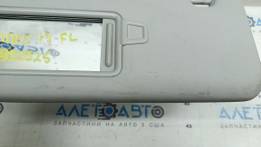 Left visor for Kia Niro 17-22, gray, without backlight, without hook, dry-cleanable