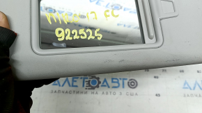 Left visor for Kia Niro 17-22, gray, without backlight, without hook, dry-cleanable