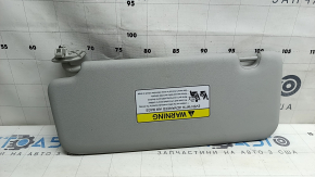 Right visor for Kia Niro 17-22, gray, without backlight, without hook, dry-cleanable