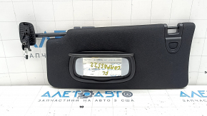 Left visor for Jeep Compass 19-26, black, without backlight and hook