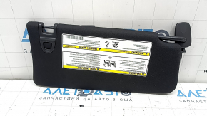 Left visor for Jeep Compass 19-26, black, without backlight and hook