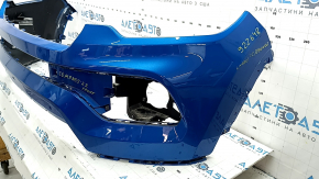 Jeep Compass 22-26 front bumper, bare upper part, without parking sensors, halogen fog lights, blue