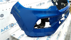 Jeep Compass 22-26 front bumper, bare upper part, without parking sensors, halogen fog lights, blue